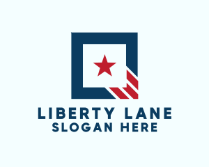 Stars And Stripes Square logo design