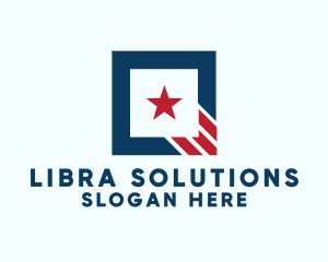 Stars And Stripes Square logo design