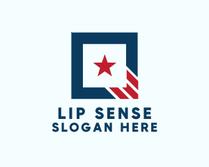 Stars And Stripes Square logo design