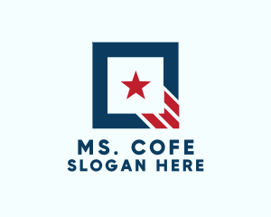 Stars And Stripes Square logo design