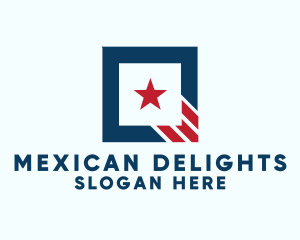 Stars And Stripes Square logo design