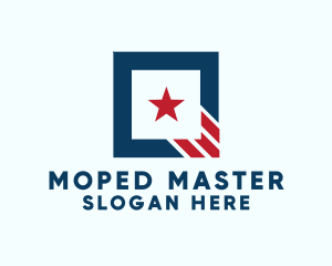 Stars And Stripes Square logo design