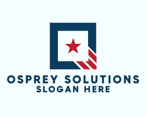 Stars And Stripes Square logo design