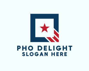 Stars And Stripes Square logo design