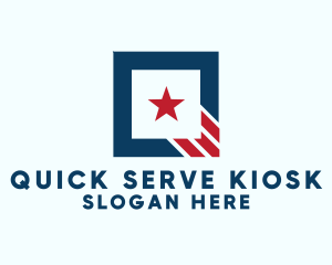 Stars And Stripes Square logo design