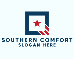 Stars And Stripes Square logo design