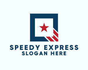 Stars And Stripes Square logo design