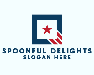 Stars And Stripes Square logo design