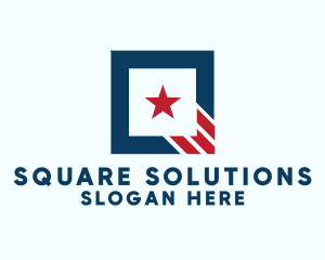 Square - Stars And Stripes Square logo design