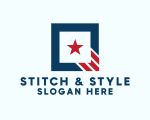 Stars And Stripes Square logo design