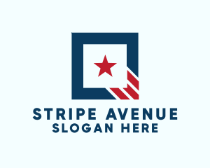 Stripes - Stars And Stripes Square logo design