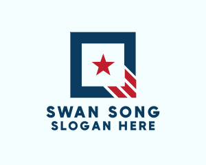 Stars And Stripes Square logo design