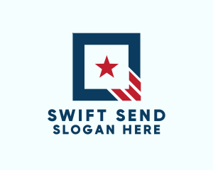 Stars And Stripes Square logo design