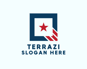 Stars And Stripes Square logo design