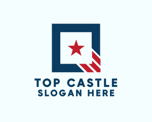Stars And Stripes Square logo design