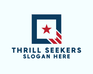 Stars And Stripes Square logo design