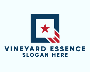 Stars And Stripes Square logo design