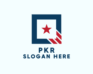 Stars And Stripes Square logo design