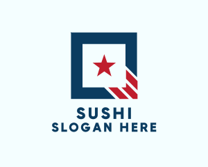 Stars And Stripes Square logo design