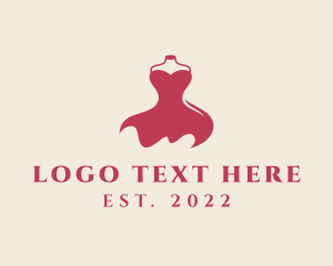 Sewing - Dress Sewing Mannequin logo design
