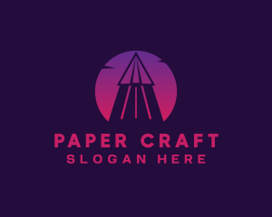 Paper Airplane Travel logo design