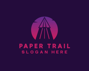 Paper Airplane Travel logo design