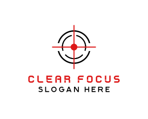 Focus - Target Crosshair Shooter logo design