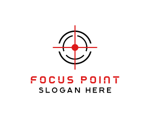 Target Crosshair Shooter logo design