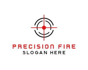 Target Crosshair Shooter logo design