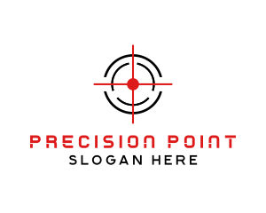 Target Crosshair Shooter logo design