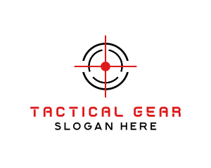 Tactical - Target Crosshair Shooter logo design