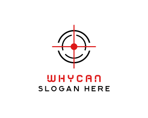 Heavy Weapon - Target Crosshair Shooter logo design