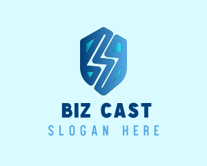 Blue Bolt Shield Logo