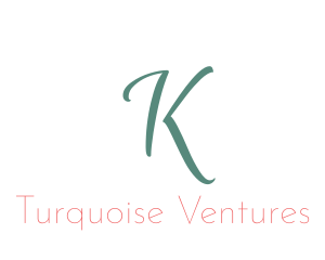 Turquoise - Elegant Turquoise Letter K logo design