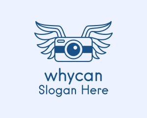 Camera App - Blue Camera Wings logo design