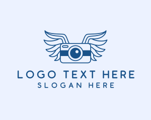 Counting - Blue Camera Wings logo design