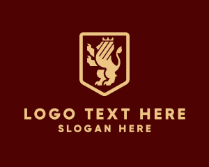 Shield - Royal Lion Insignia logo design