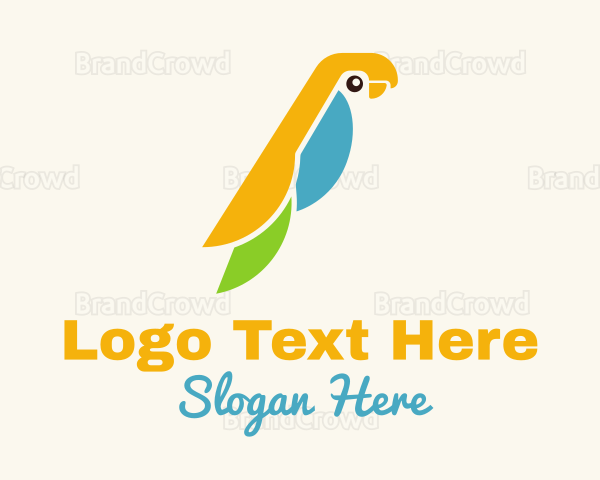 Multicolor Beautiful Parrot Logo