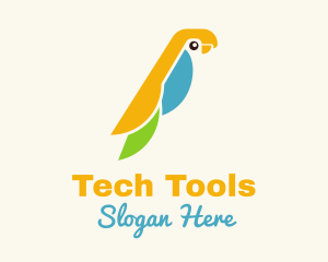 Multicolor Beautiful Parrot  Logo