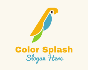 Multicolor Beautiful Parrot  logo design