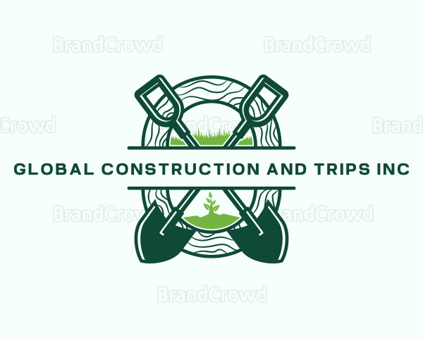 Planting Shovel Garden Logo