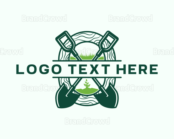 Planting Shovel Garden Logo