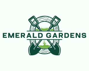 Planting Shovel Garden logo design