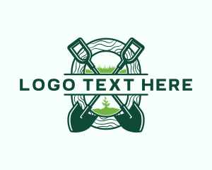 Planting Shovel Garden Logo