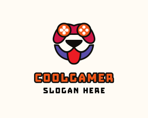 Controller Dog Gamer Logo