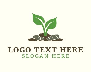 Crop - Gardening Soil Plant logo design