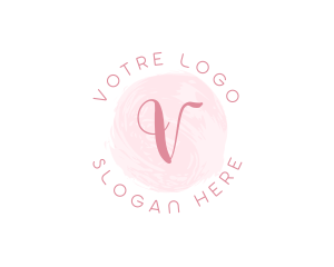 Cosmetology - Watercolor Boutique Paint logo design