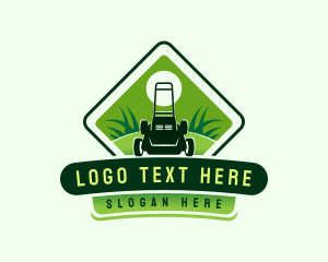 Equipment - Mower Grass Lawn logo design