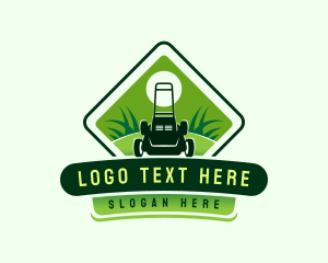 Mower Grass Lawn Logo