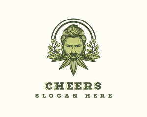 Flower - Weed Beard Cannabis logo design